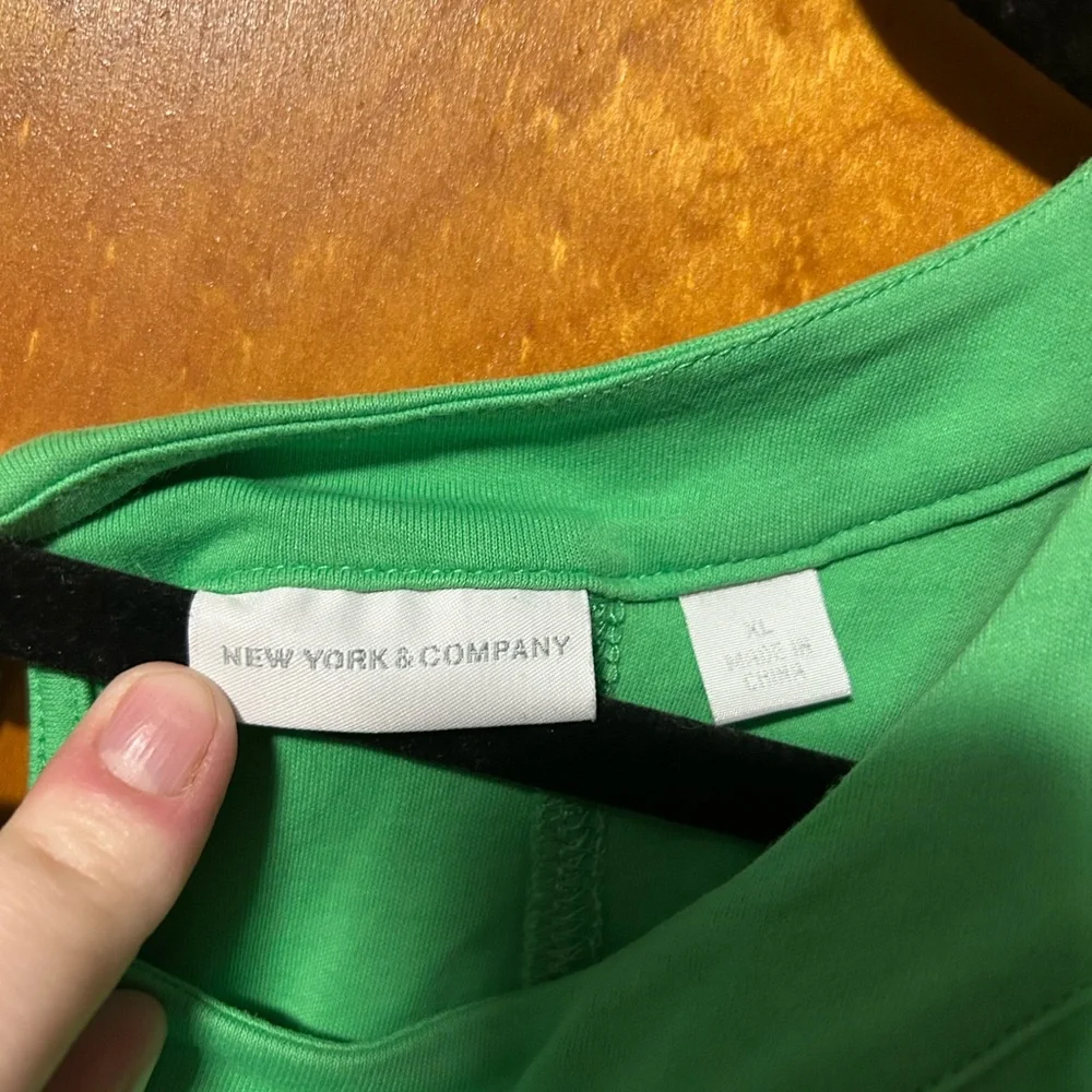 New York & Company Green Halter Sundress Mini - Picture 3 of 7